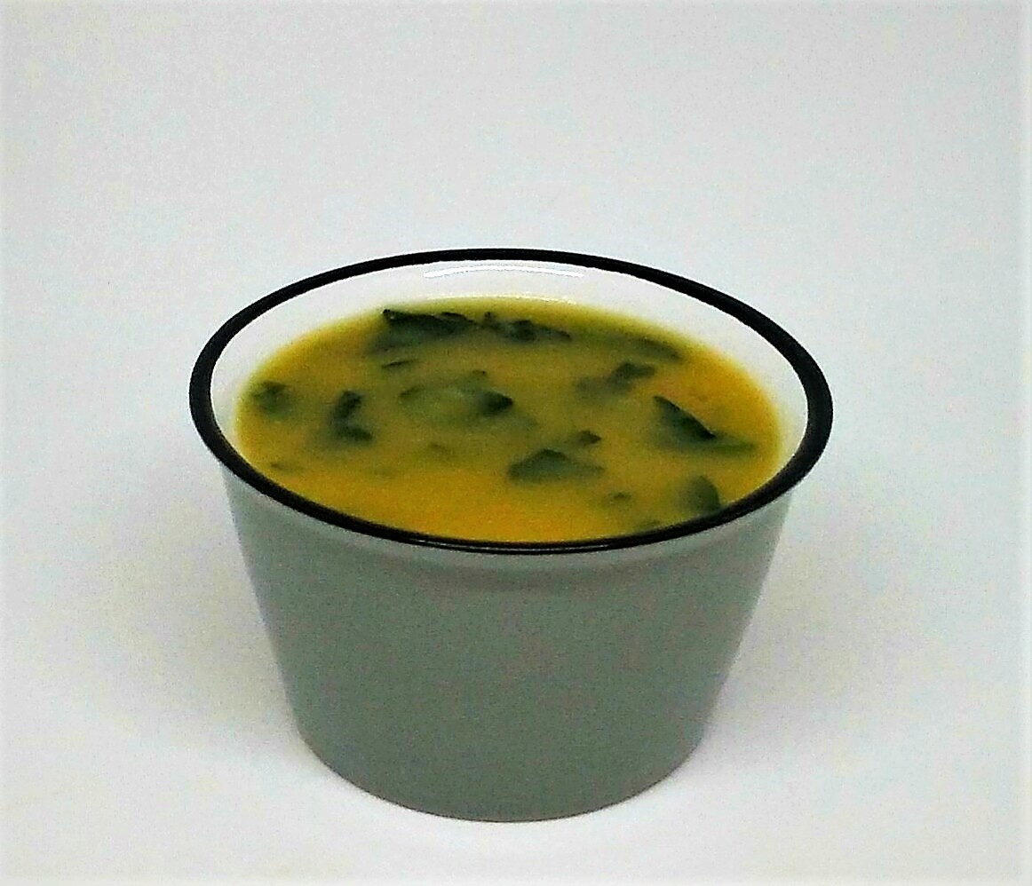 Sopa de Abóbora com Espinafres